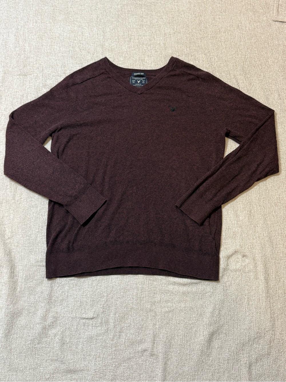 American Eagle Seriously Soft Sweater M Burgundy Dark Academia Preppy